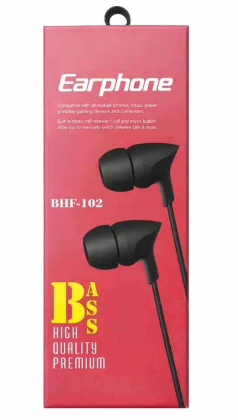 Wired In-Ear Earphones with Deep Bass | Model BHF-102