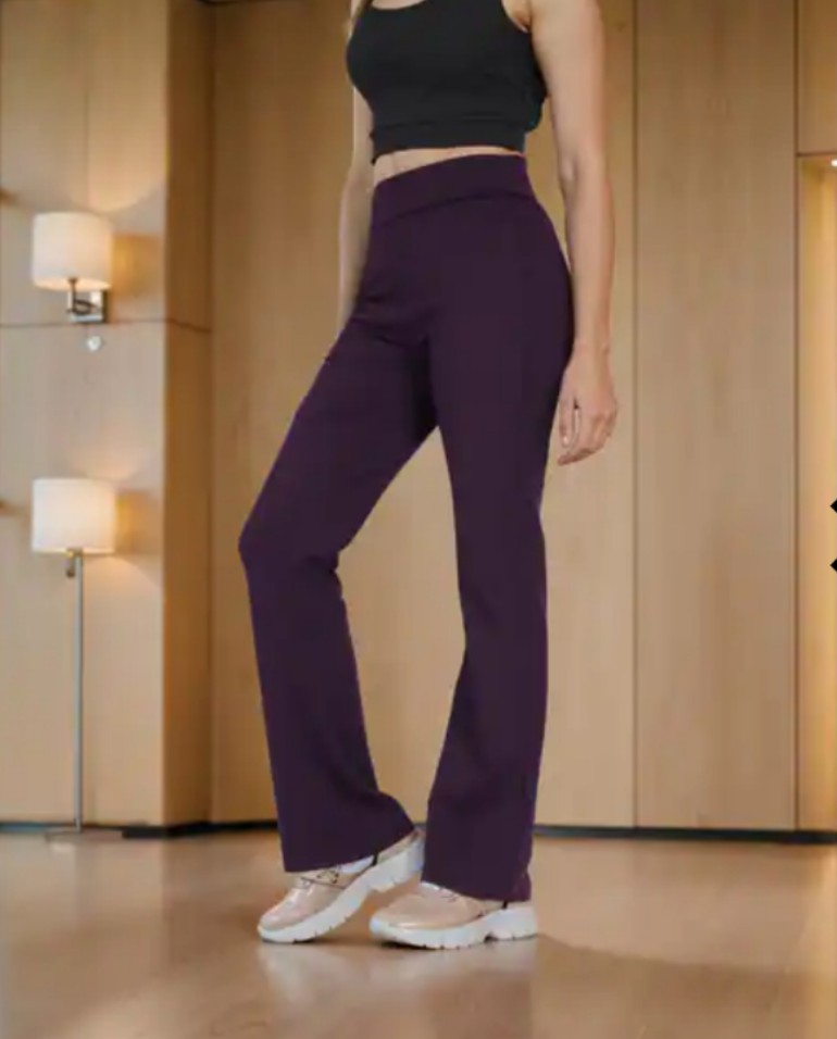 Variants for Shein Full Length High Rise Wine Straight Fit Pants